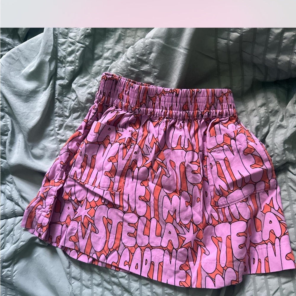 Stella McCartney Kids Pink Graphic Skater Skirt